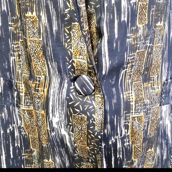 Robert Stock Women 90's Brown Small Silk Formal Casual Long Sleeve Jacket Blazer - Picture 5 of 11